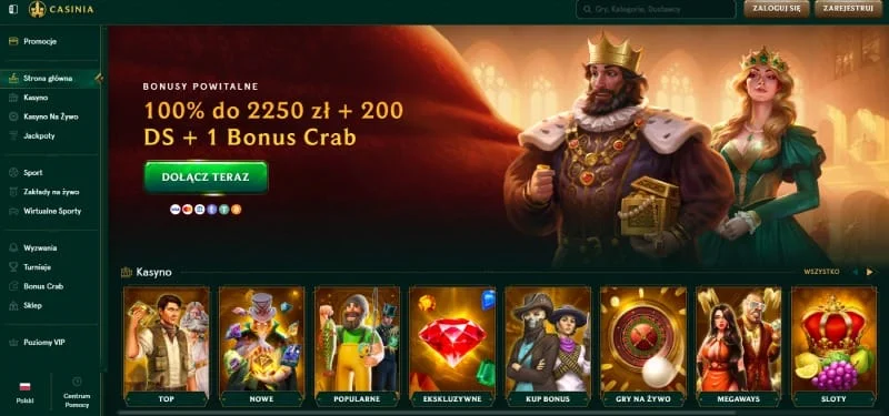 Casinia - Sportsbook Skupiony na Europejskich Rynkach Bukmacherskich