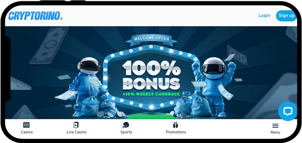 Cryptorino - Bukmacher Bez Dowodu z Kasynem, Live Casino i Sportsbook w Jednym
