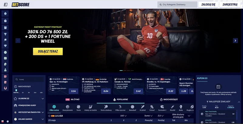 Betscore - Zakłady Bukmacherskie i Kasyno w Jednym Miejscu