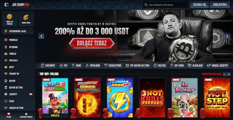 Glorion - Bukmacher Online z Motywem MMA i 3 000+ Grami